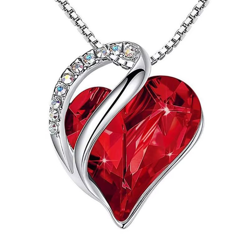Ocean Heart Necklace Eternal Rose Gift Box Valentine’s Day Gift for Women