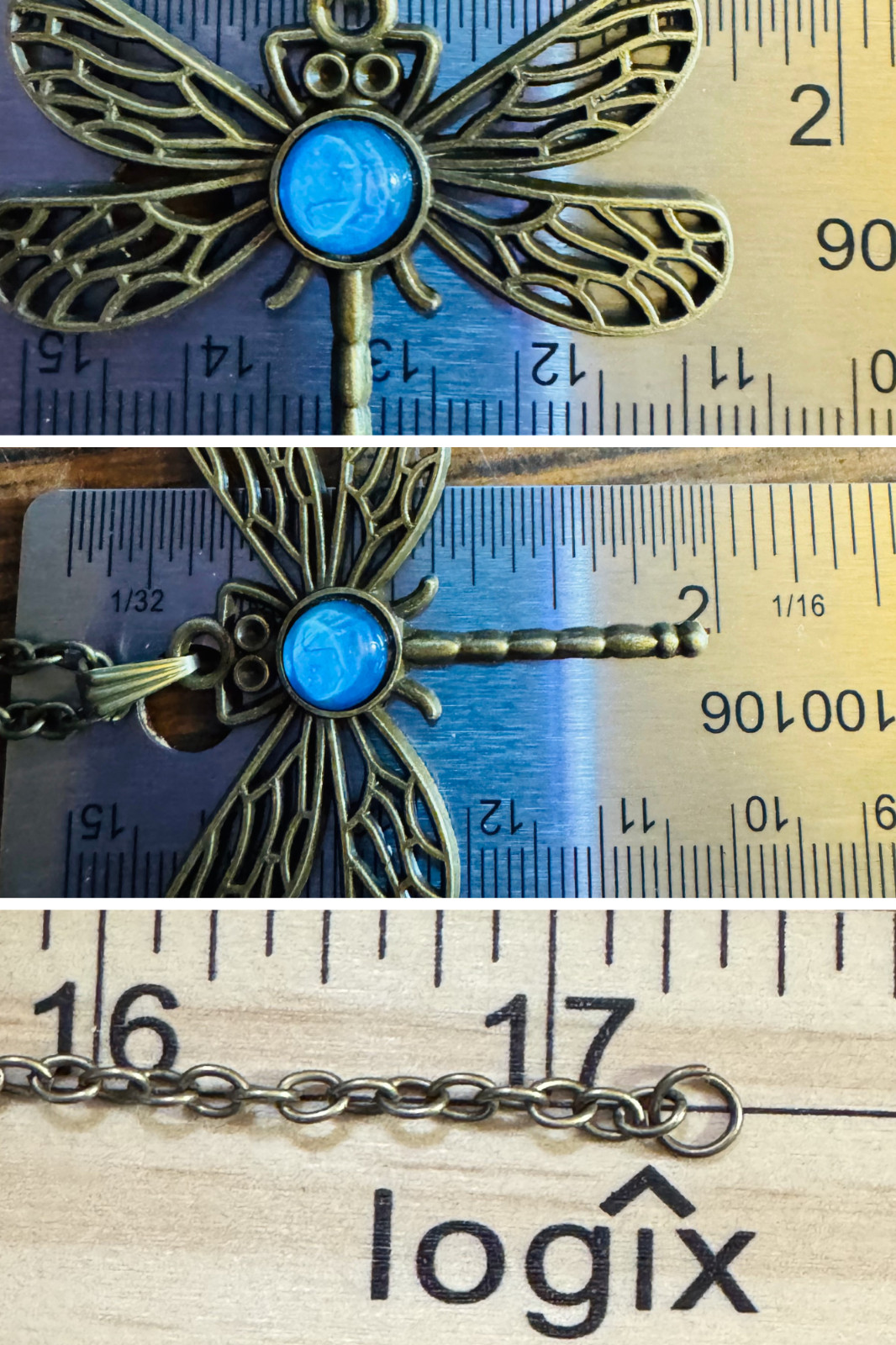 Dragonfly Cabochon Necklace One of a kind Hand-Painted by a local Ozark Artist