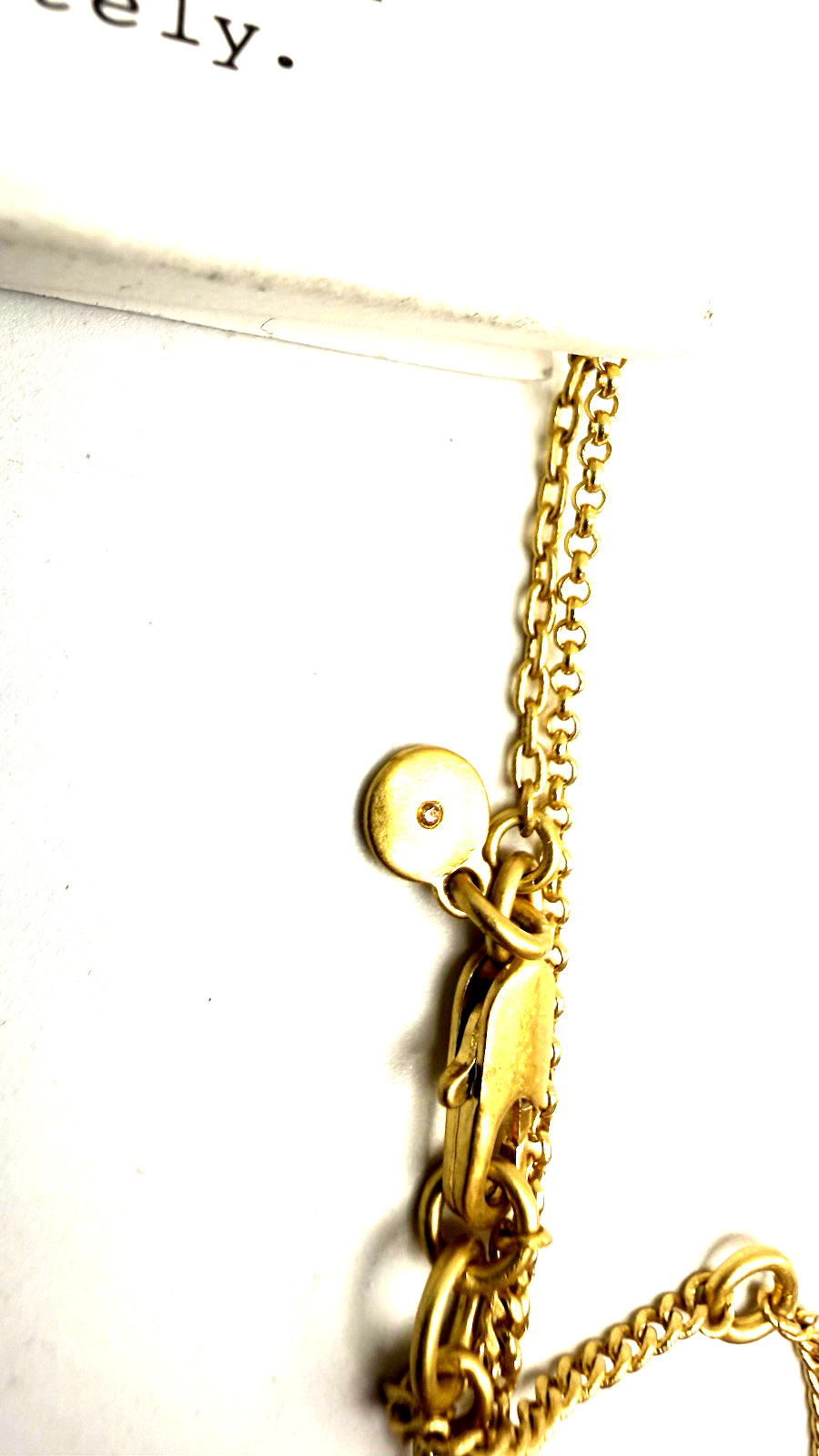 NWT MADEWELL Gold Tone Coin & Bar Pendant Necklaces ~ Wear together/separately