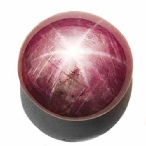 INDIA Star Ruby 59.99 Cts Natural Untreated Purplish Red Round