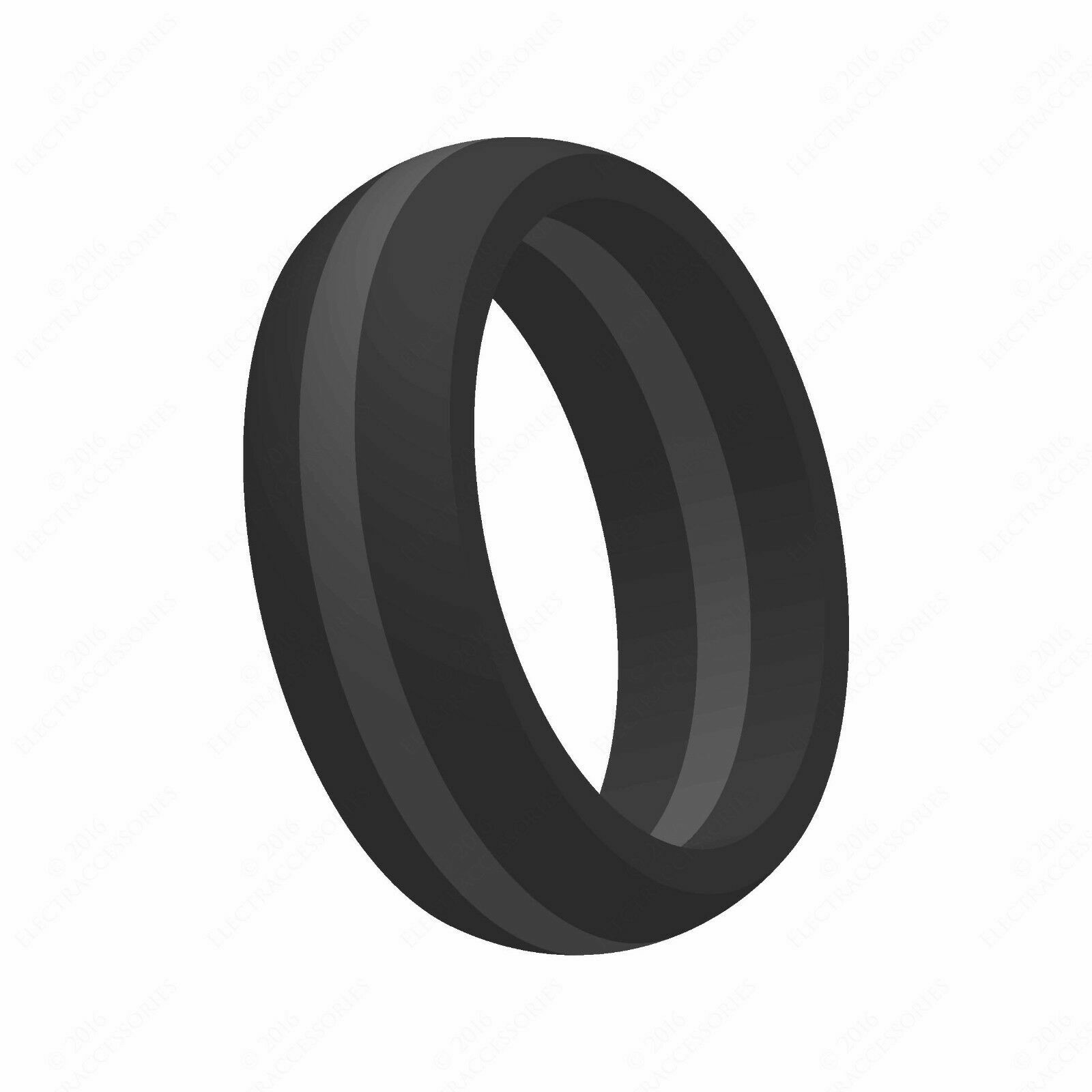 Flexible Silicone Rings Stripe Rubber Wedding Ring Bands for Men Women Size 7-13