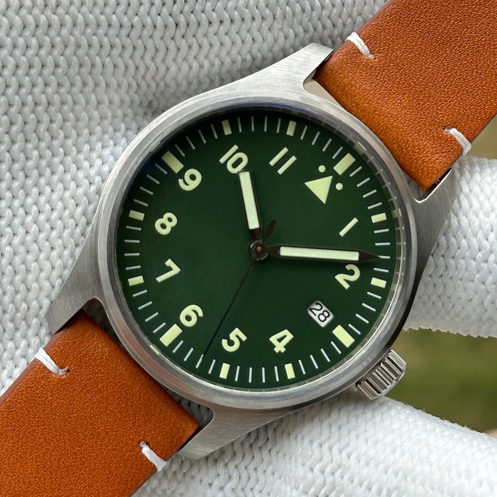 STEELDIVE SD1940 Mens Pilot 39mm 200M Automatic Dive Watch NH35 Rubber