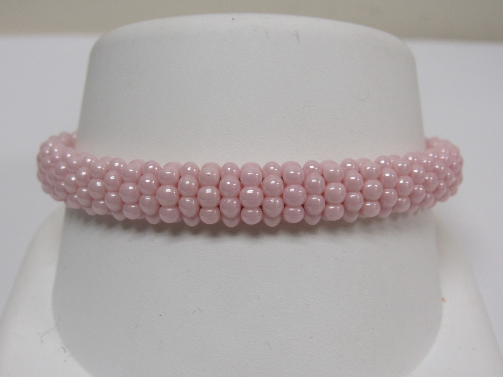 Designer LAGOS Sterling Silver 18K Pink Ceramic Caviar Rope Bracelet