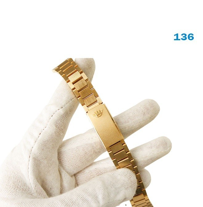 Swiss DELMA Metal Band bracelete stainless steel Gold, BW: 16mm, LW: 7.83mm