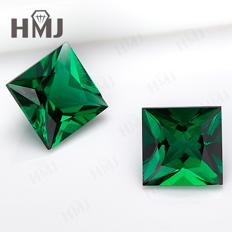 Certified Zambian Emerald Pear Cut Round Cushion Lab Grown Loose Emerald Jewelry