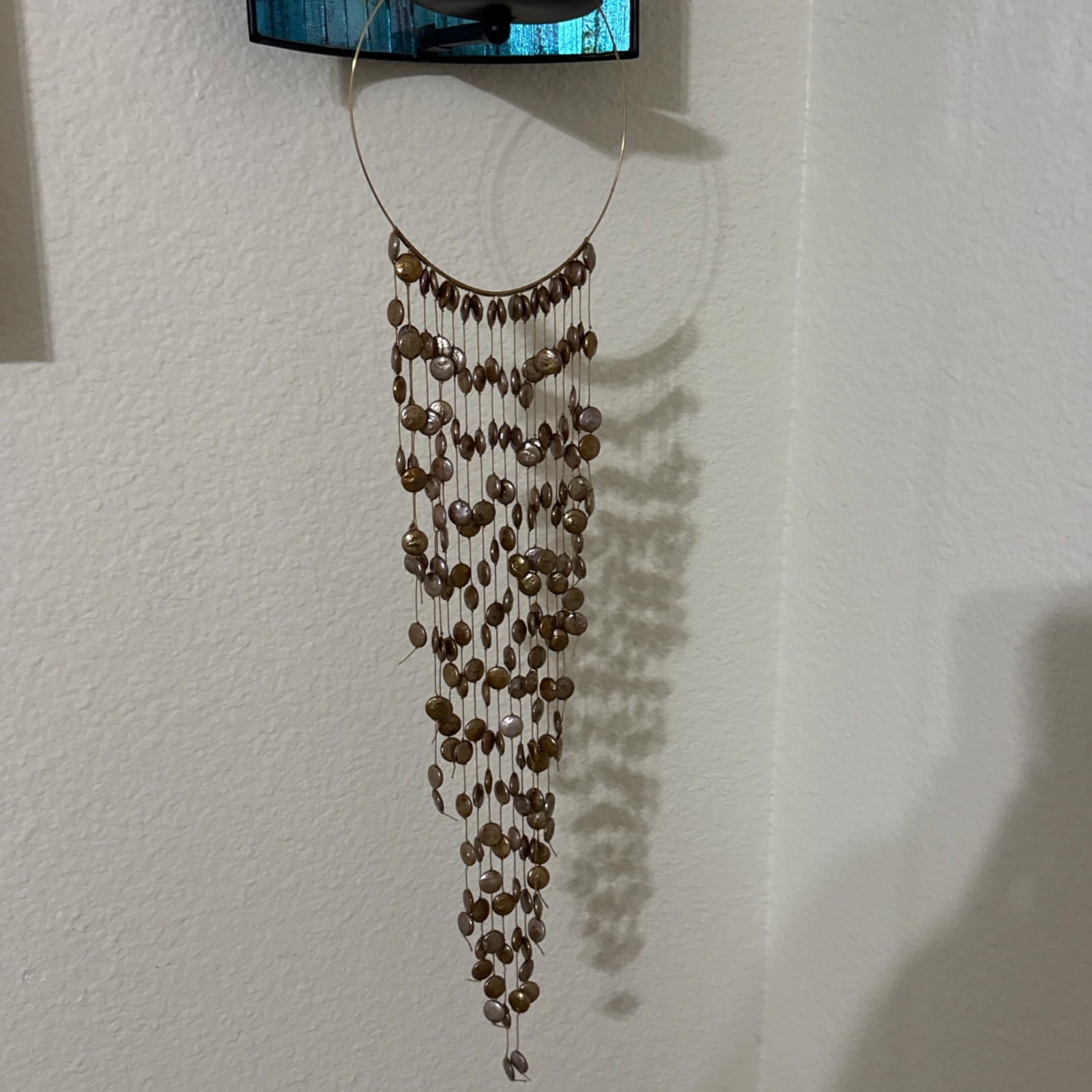 Simon Alcantara Original Gold Dipped 190 Pearls Shell Necklace Rare Chest Piece