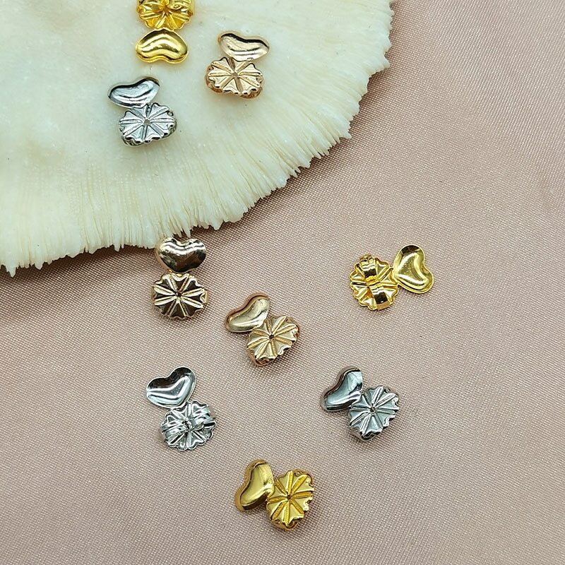 1 Pair Earring Lifters Silver Women Earring Backs for Droopy Ears Hypoallergenic