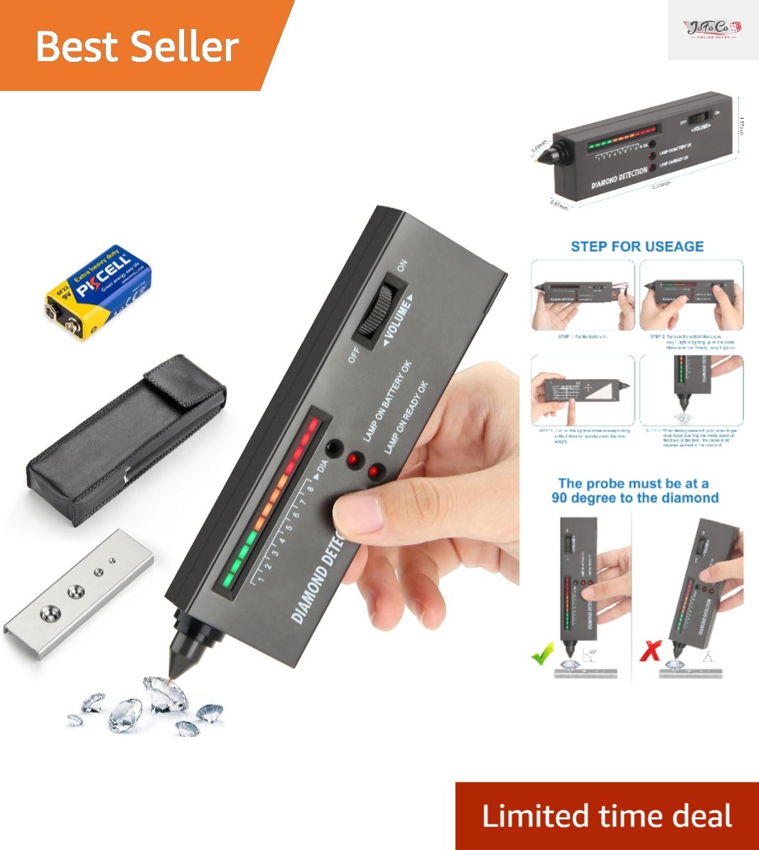 Professional LED Diamond Tester – Accurate Gemstone Detection Tool for Jewelers