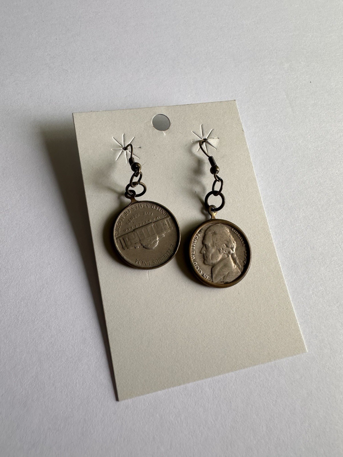 Nickel Charm Earrings Silver Tone