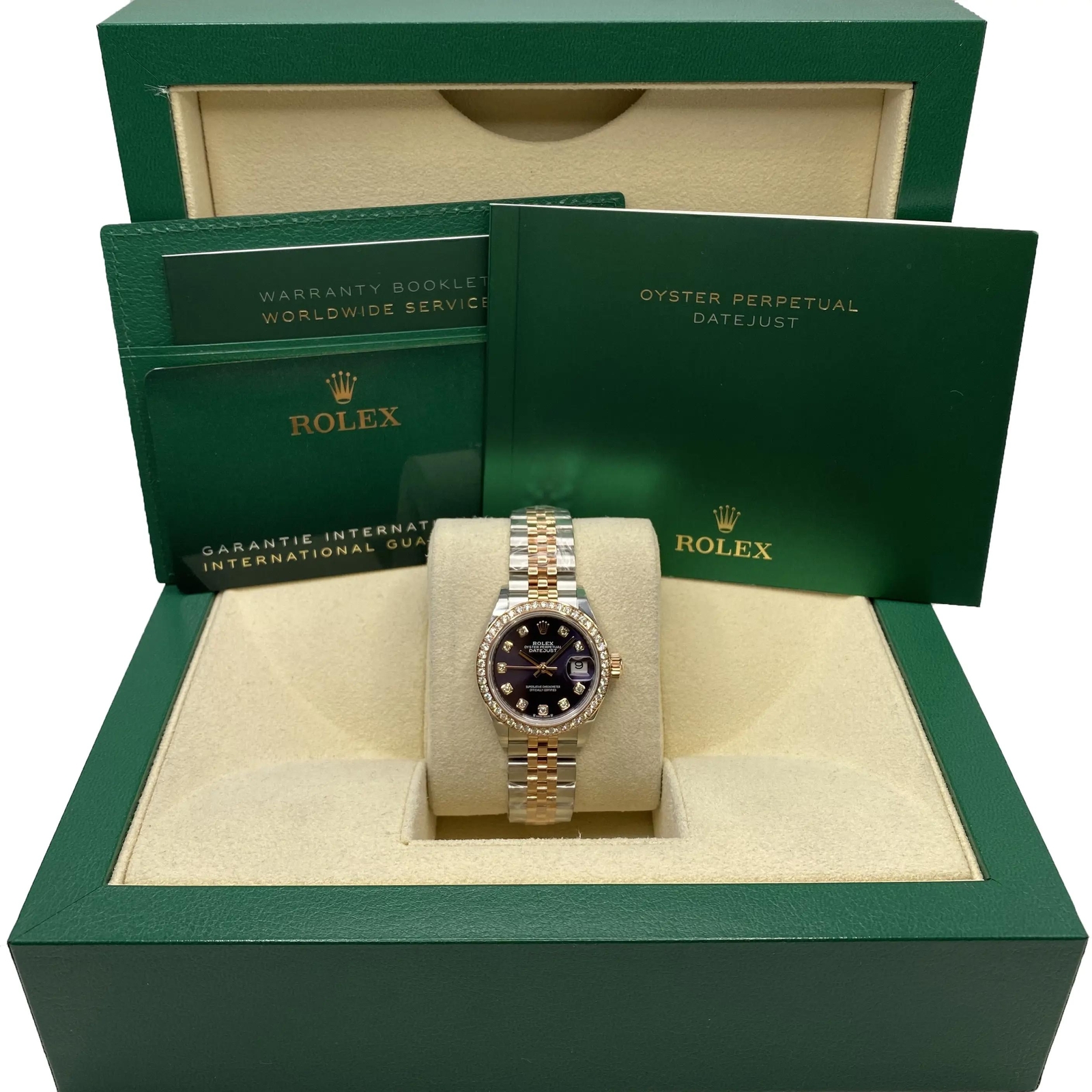 Rolex Datejust 28mm 279381RBR Aubergine Diamond Dial Automatic Watch B&P 2023
