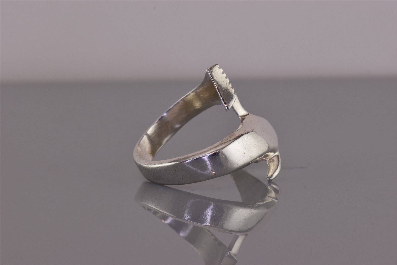Taxco Sterling Silver Dimensional Dolphin Wrap Solid Band Ring 9g Mex 925 Sz: 6