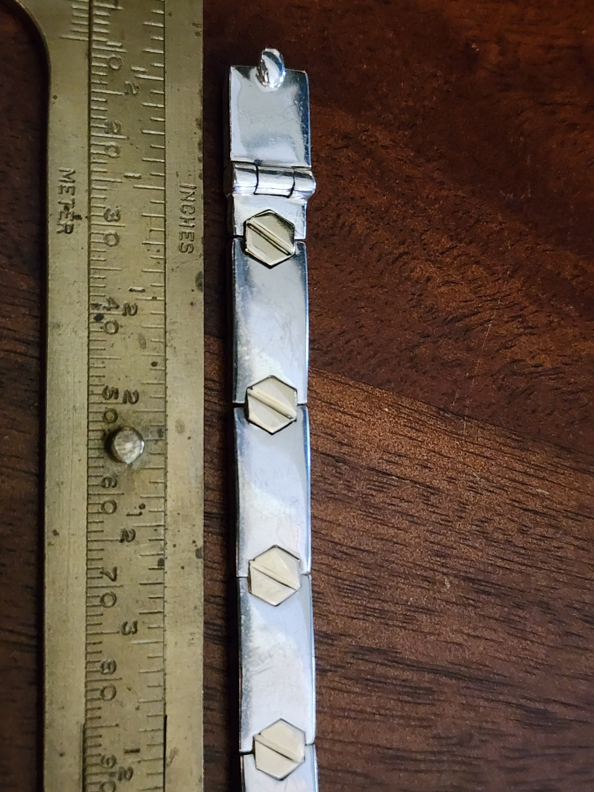 BAYANIHAN 925 STERLING SILVER AND 18K GOLD hinged BRACELET 42.6g.