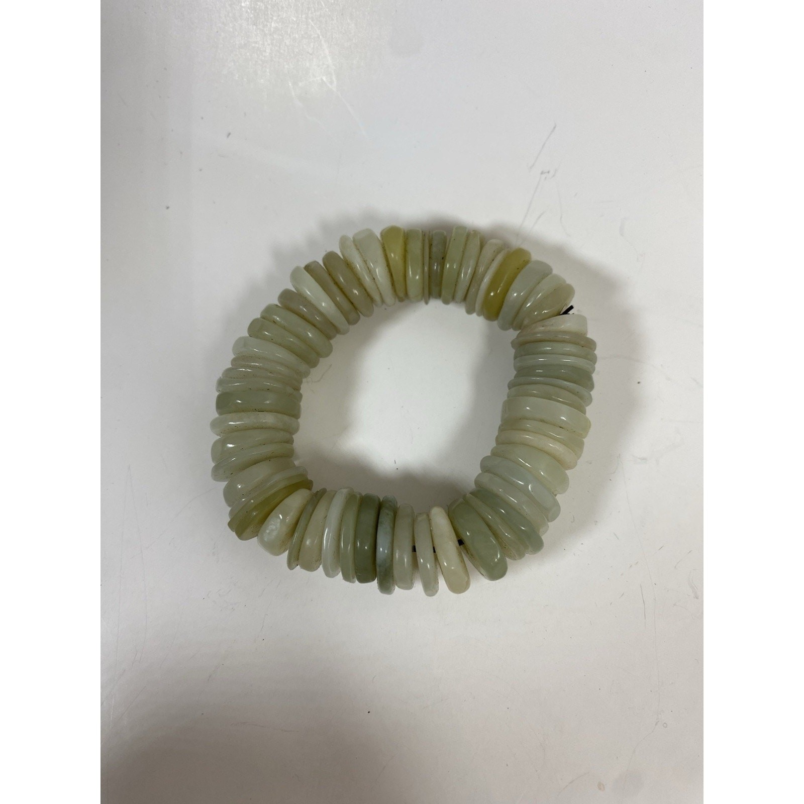 Chinese Hetain Jade Disc Prayer Bracelet