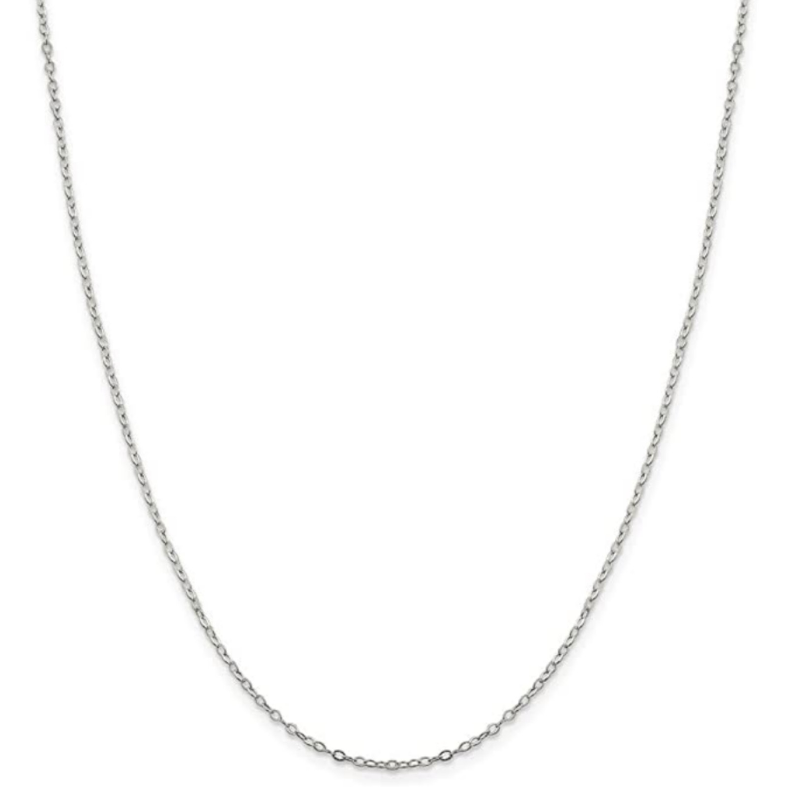 Italian 1mm Fine Link 20 Inch Chain Necklace Sterling Silver