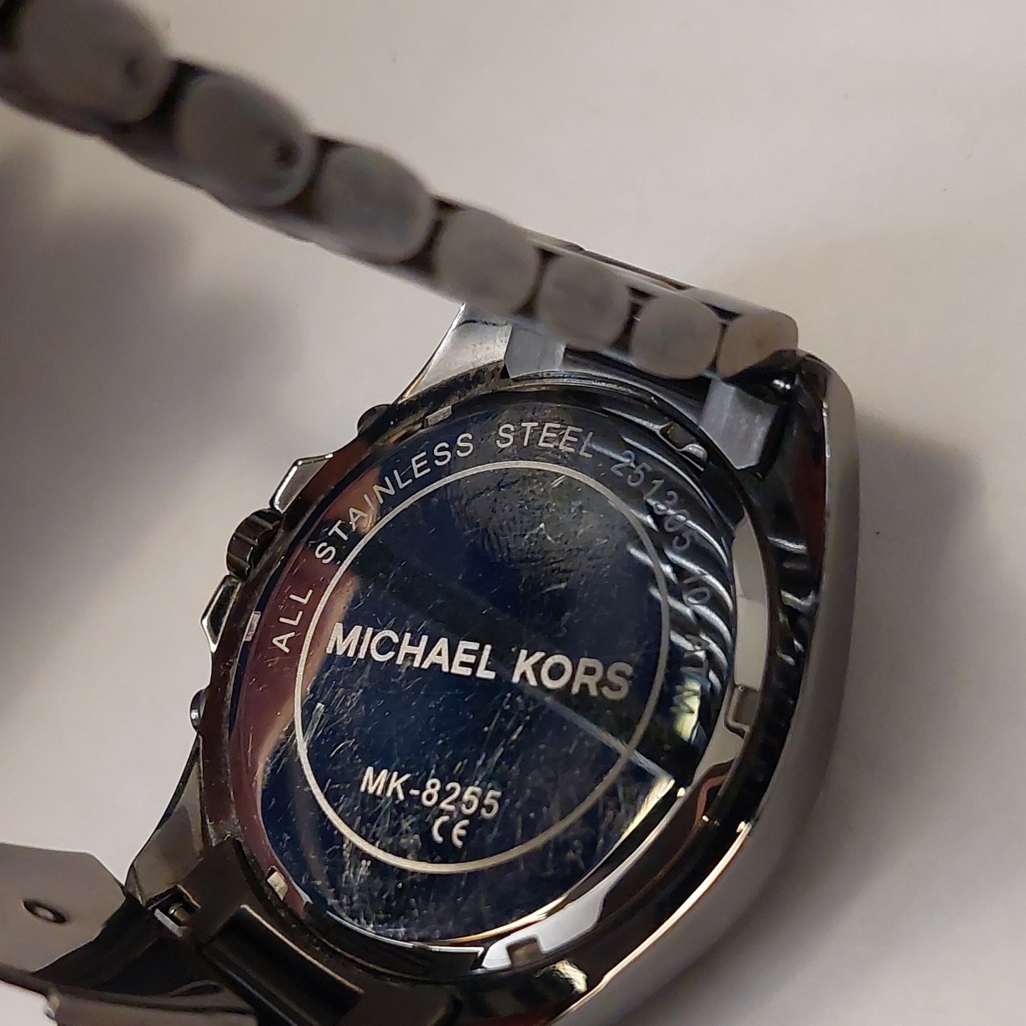 Michael Kors Gunmetal+Rose Gold Stainless Steel Watch MK-8255 – Perfect Working