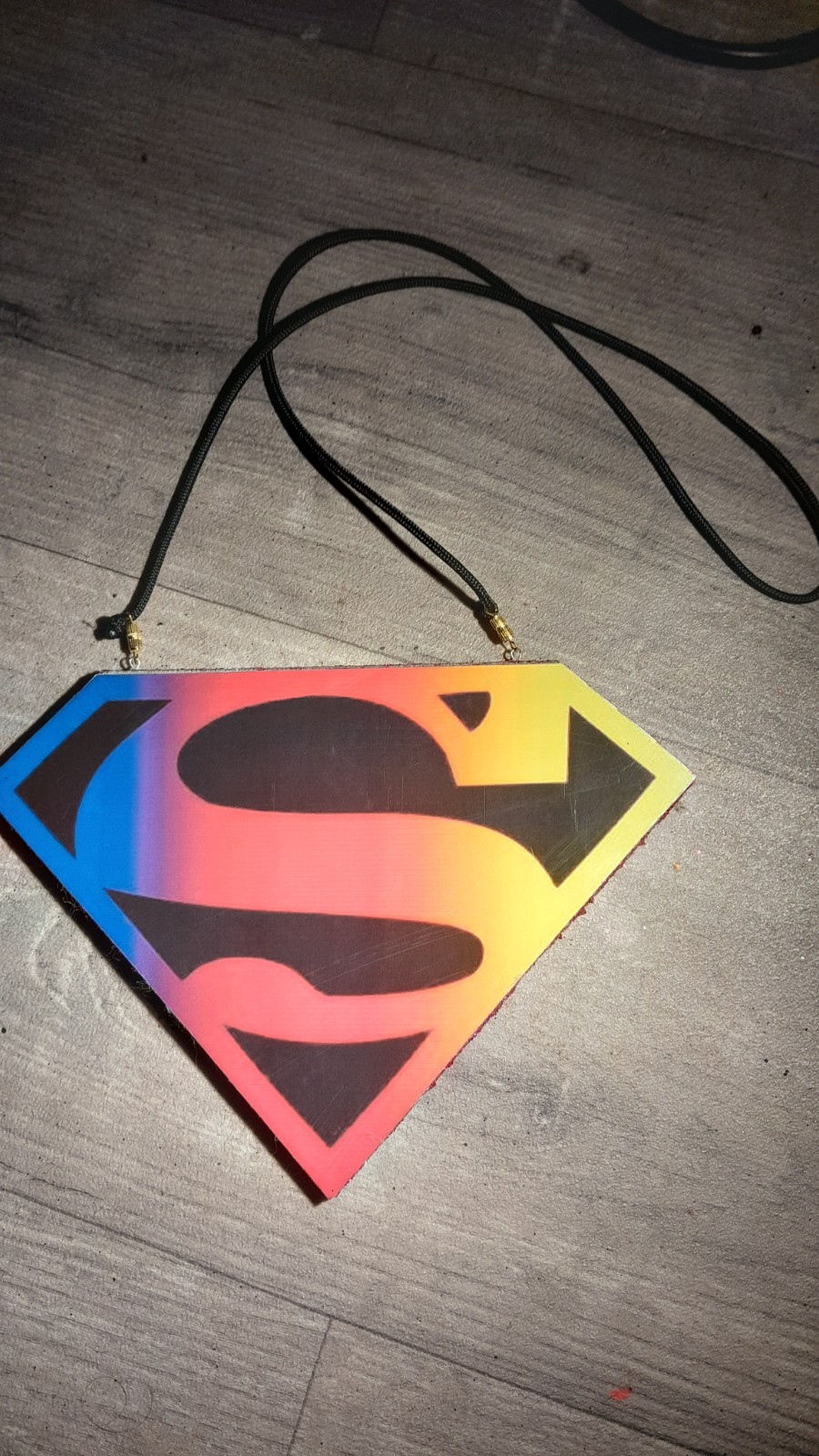 SUPERHERO necklace / design size 20cm X 14cm approx FAST UK DELIVERY