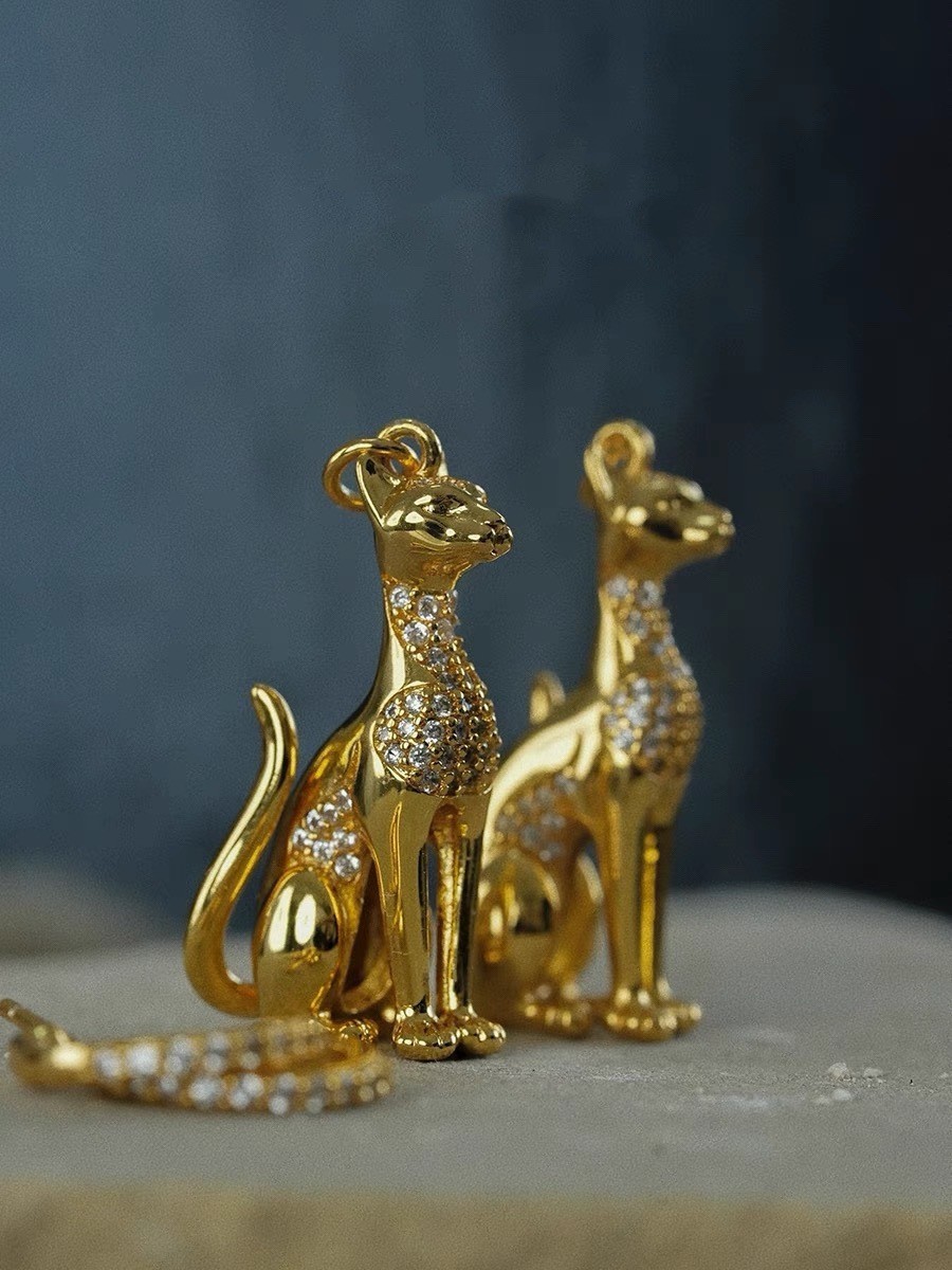 14K Gold Plated Egyptian Cat Fashion Charms Octopus Drop Dangle Hoop Earrings