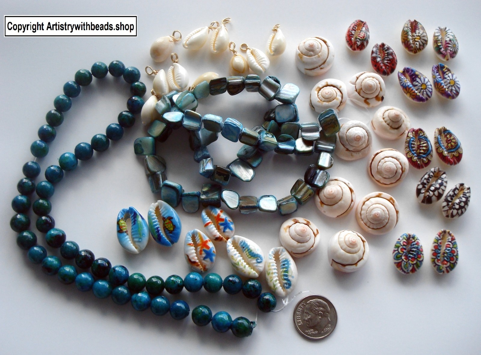Beach sea nautical beading kit for earrings necklaces bracelets charms KIT014