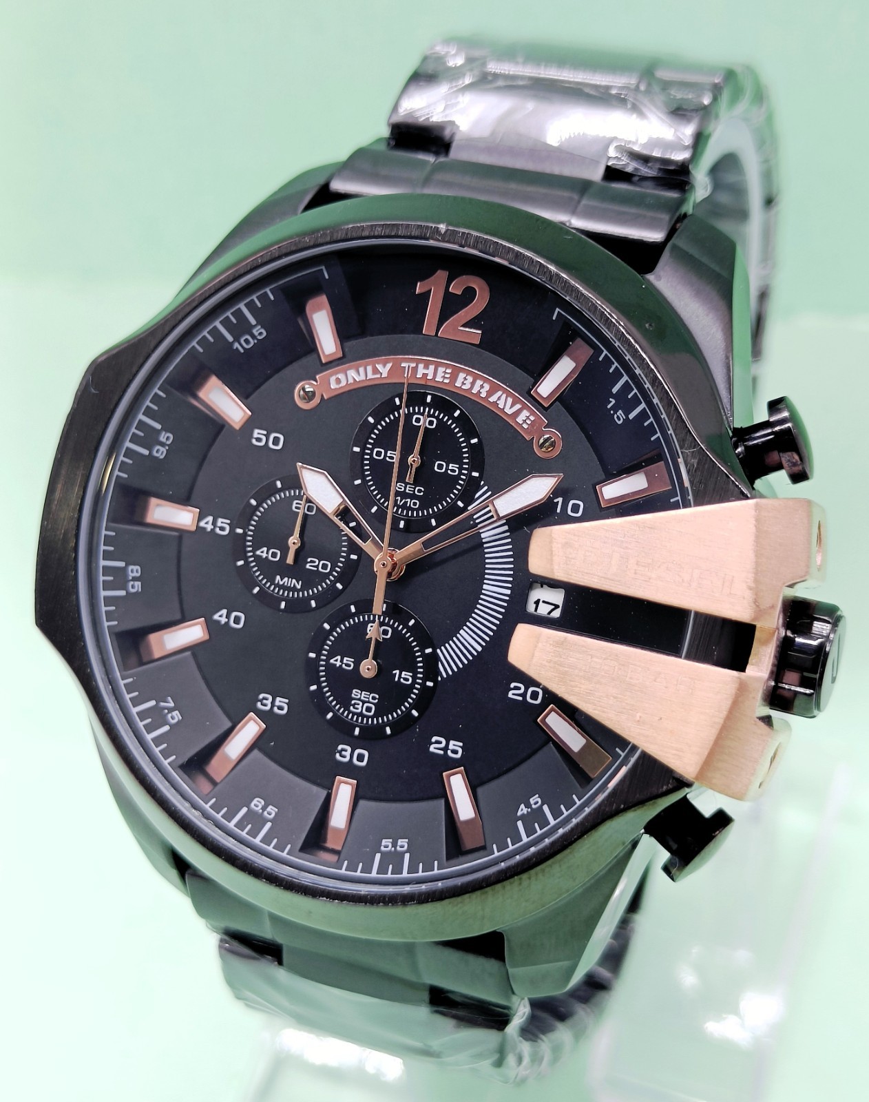 Awesome Diesel 10 Bar “ONLY THE BRAVE” Chronograph Quartz Men’s Wrist Watch