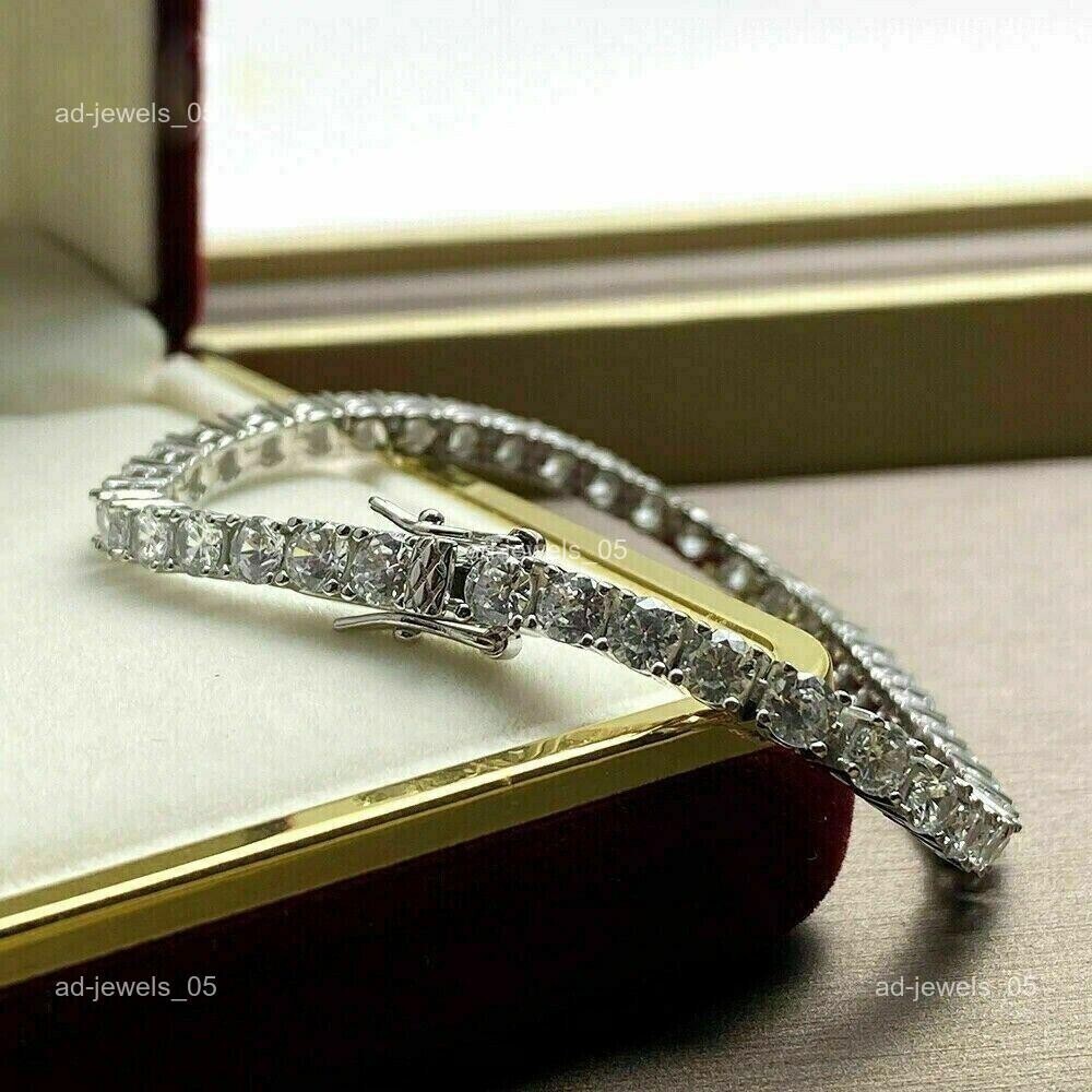 Round Cut Lab-Grown/CVD Diamond Birthday Gift Tennis Bracelet 950 Platinum