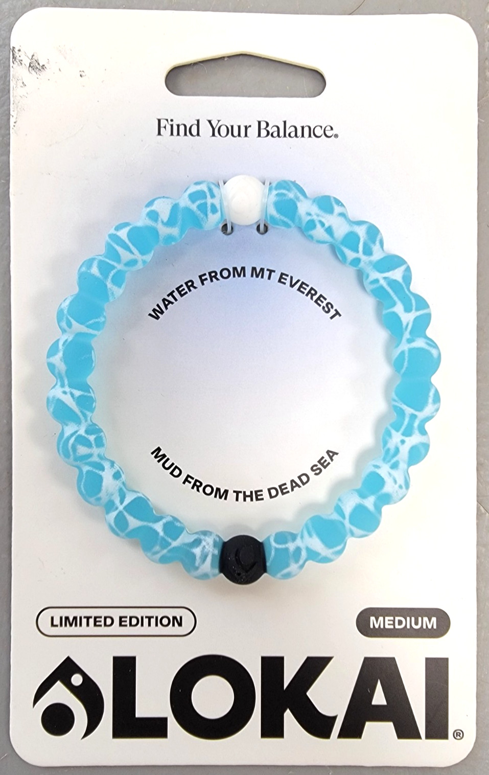 Lokai Poolside Bracelet Size Medium Water From Everest Mud From Dead Sea New