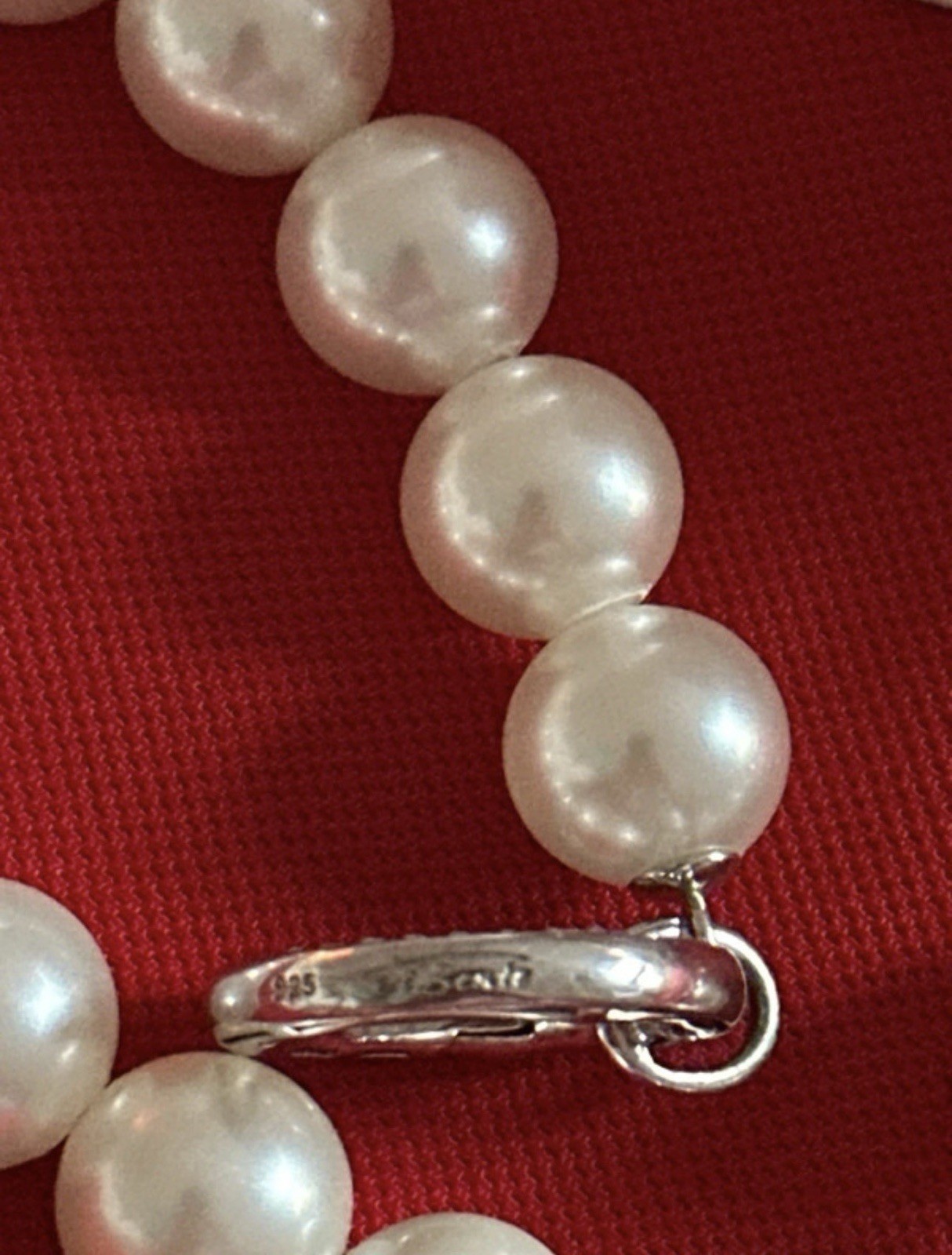 Ti Sento Milano pearl jewelry set sterling silver bracelet & drop earrings pavé