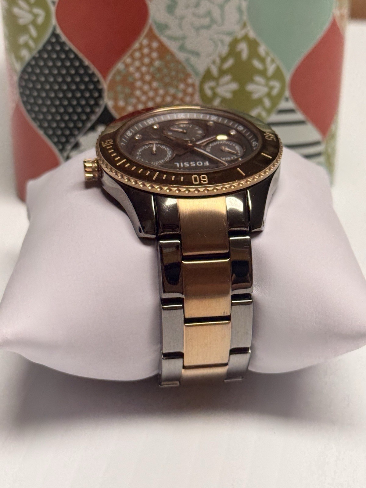 Fossil Stella ES3100 Womens Stainless Steel Analog Dial Quartz Wrist Watch