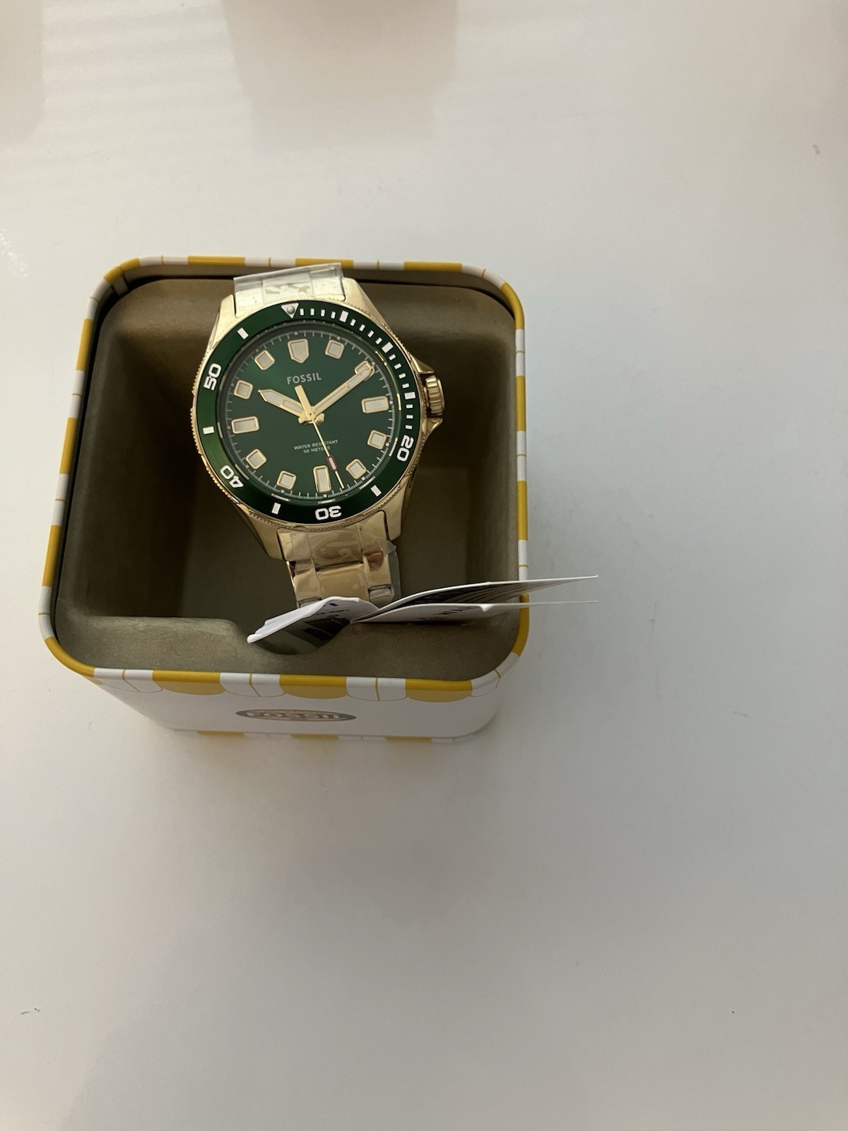 Fossil Dalton Gold Green BQ2884 Men’s Watch, Miyota 2035 Movement ! New In Box