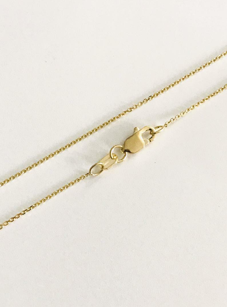10K Real Gold Italian Cornicello 27mm 1.06″ Horn Pendant, Chili Necklace- C3040