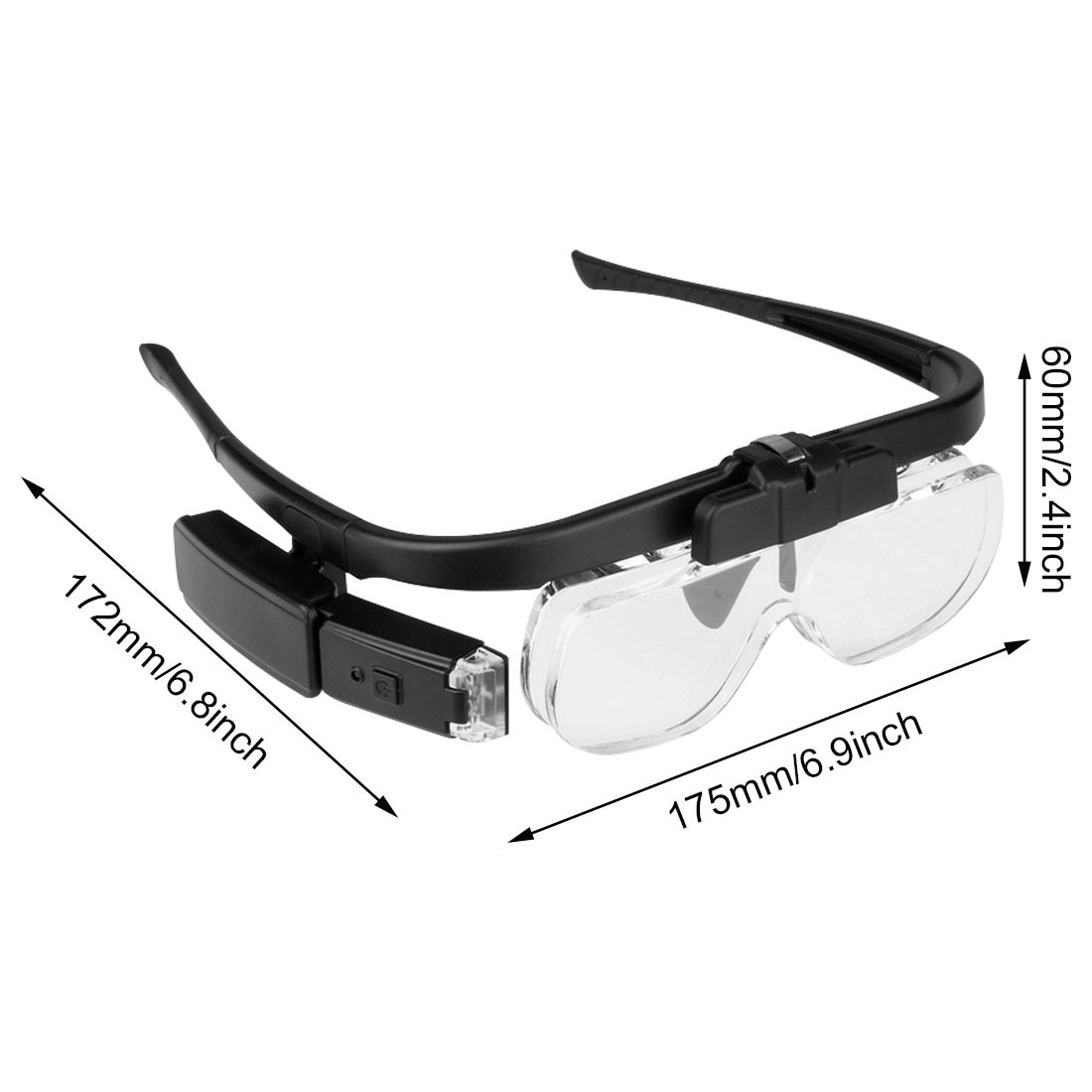1.5/2.0/2.5/3.5/4.0/4.5X Illuminated Magnifying Glass Adjustable LED Magnifier
