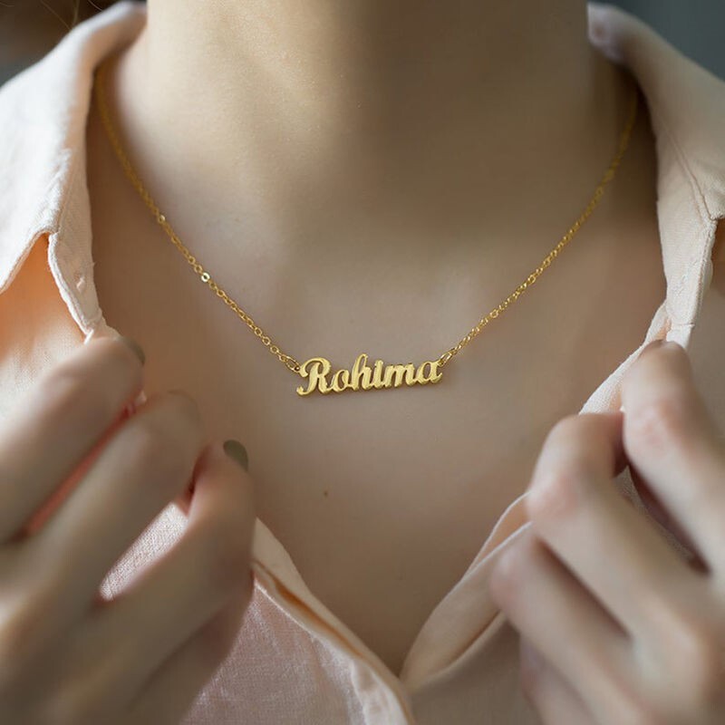 Customized Name Necklace Pendant Personalized Stainless Steel Necklace Gift