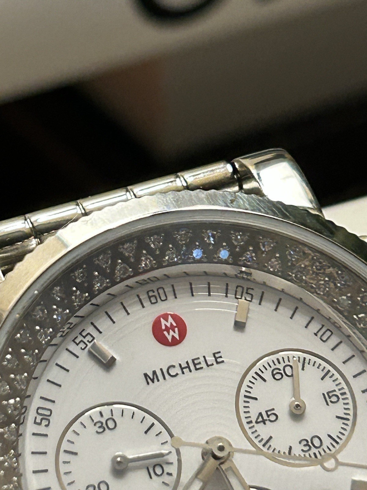 Michele Sport Sail Chronograph Watch 0,46 Carat Diamonds