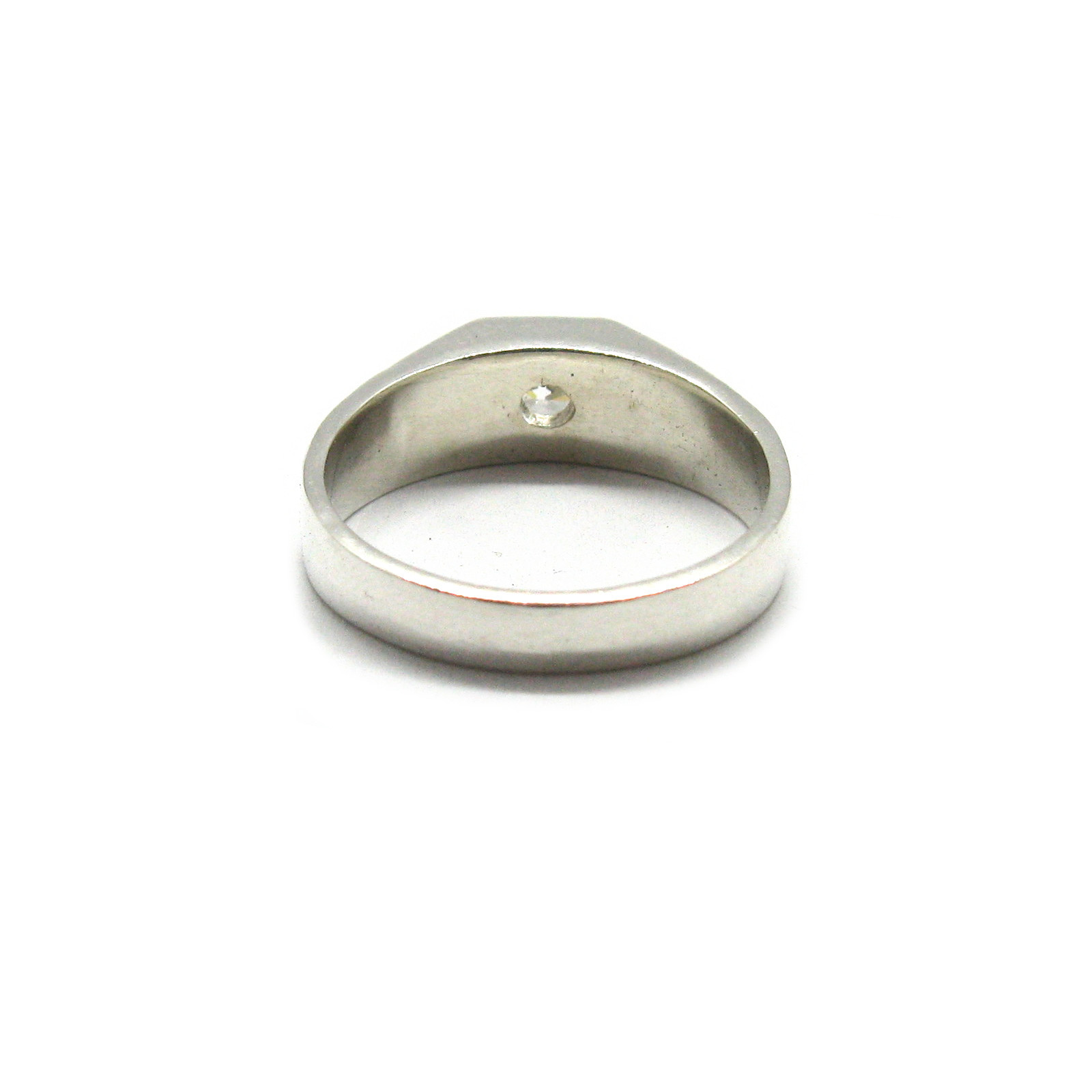 Stylish Sterling Silver Men’s Ring Solid 925 With 5mm Round Cubic Zirconia