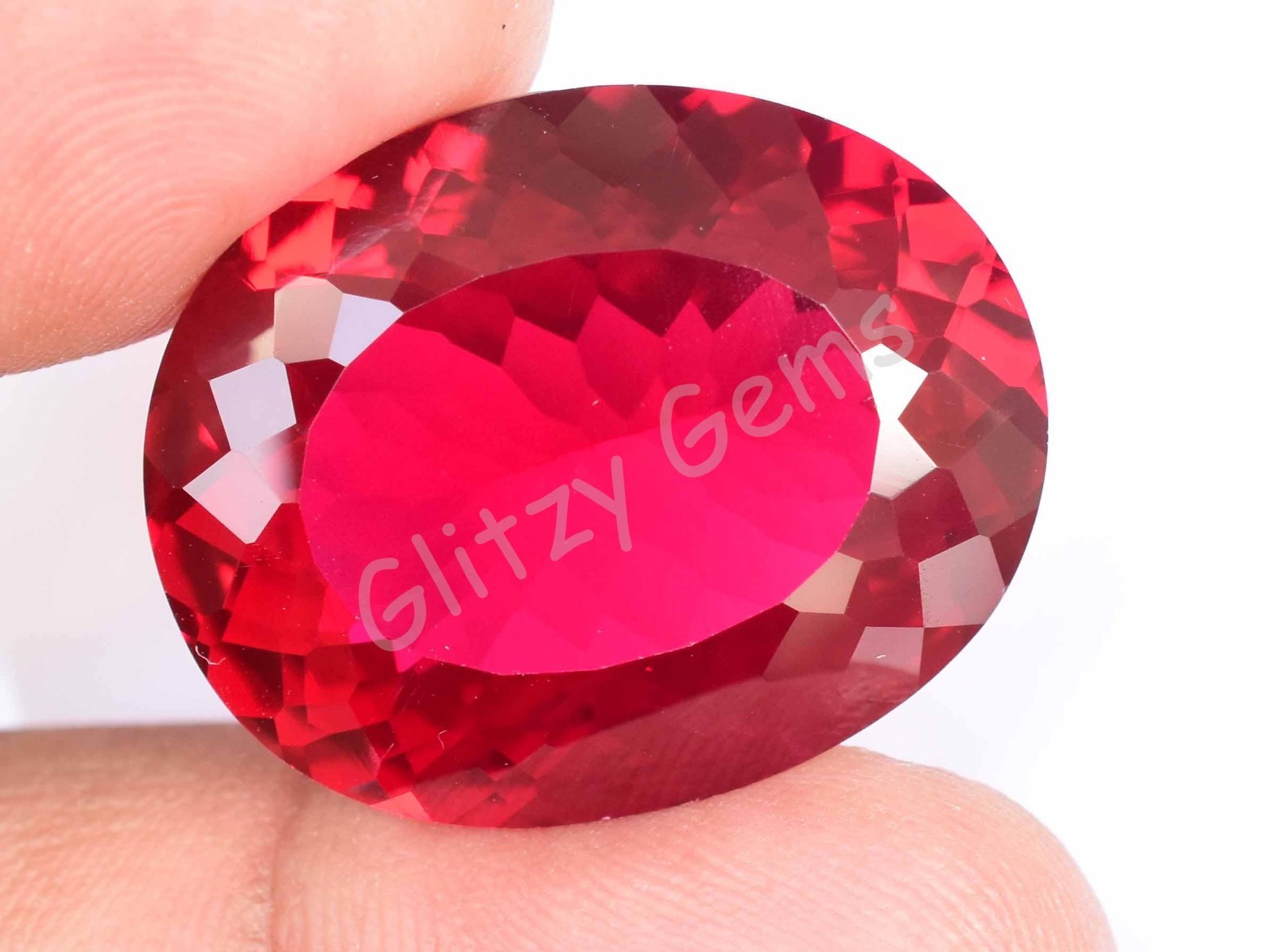 48.85 Ct Natural Blood Red Mozambique Ruby Oval CERTIFIED Loose Gemstone