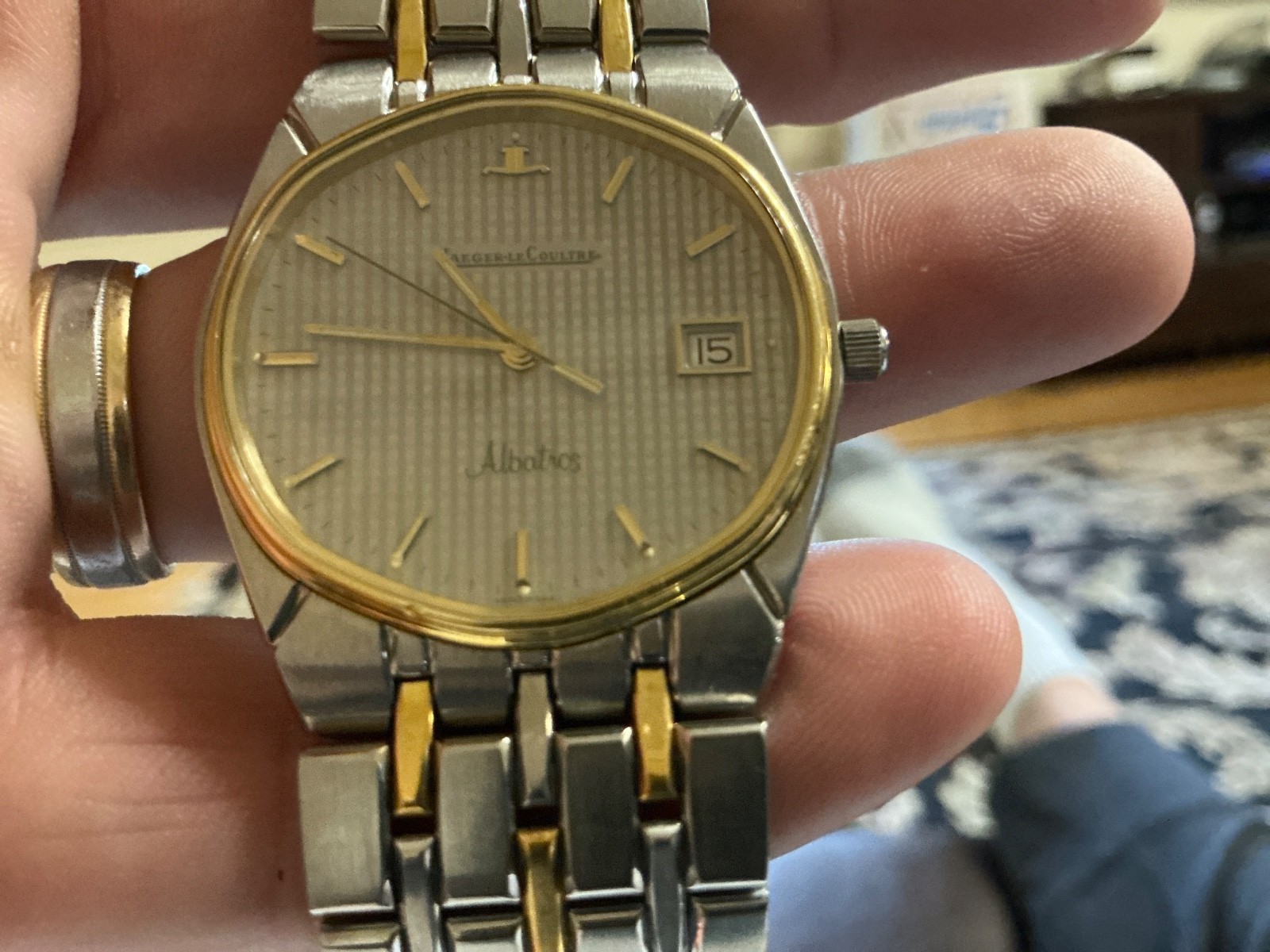Jaeger-Le-Coultre Albatros Watch Sapphire Crystal Gold Bezel… ENDING SOON