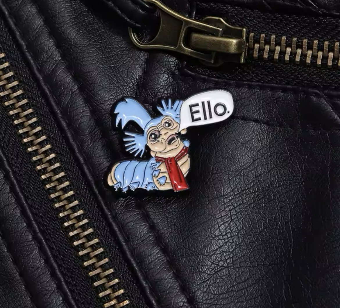 Ello Labyrinth Worm Style 1pc Pin Rubber Pin Backer Fun Labyrinth Pin Enamel Fun