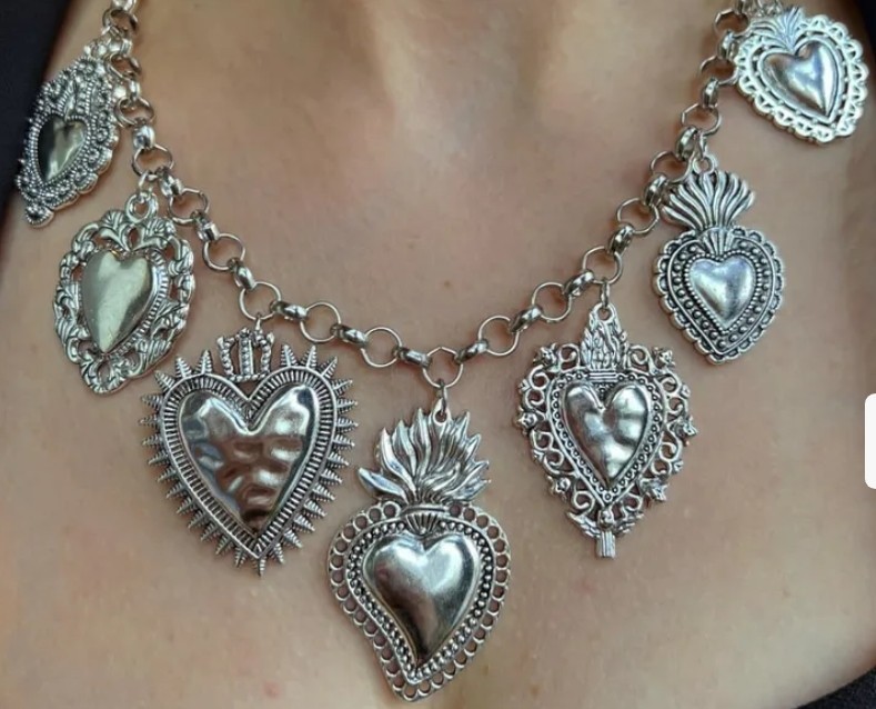 bold hearts necklace fashion jewelry