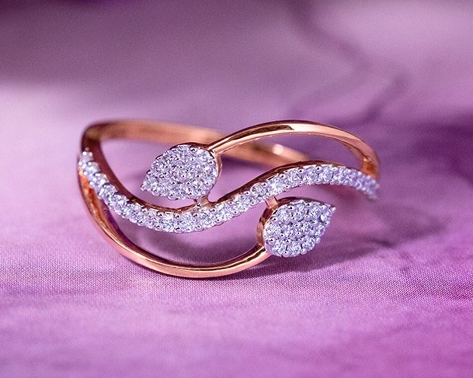 0.90ct Natural Diamond 14K Solid Rose Gold Wedding Anniversary Cluster Ring