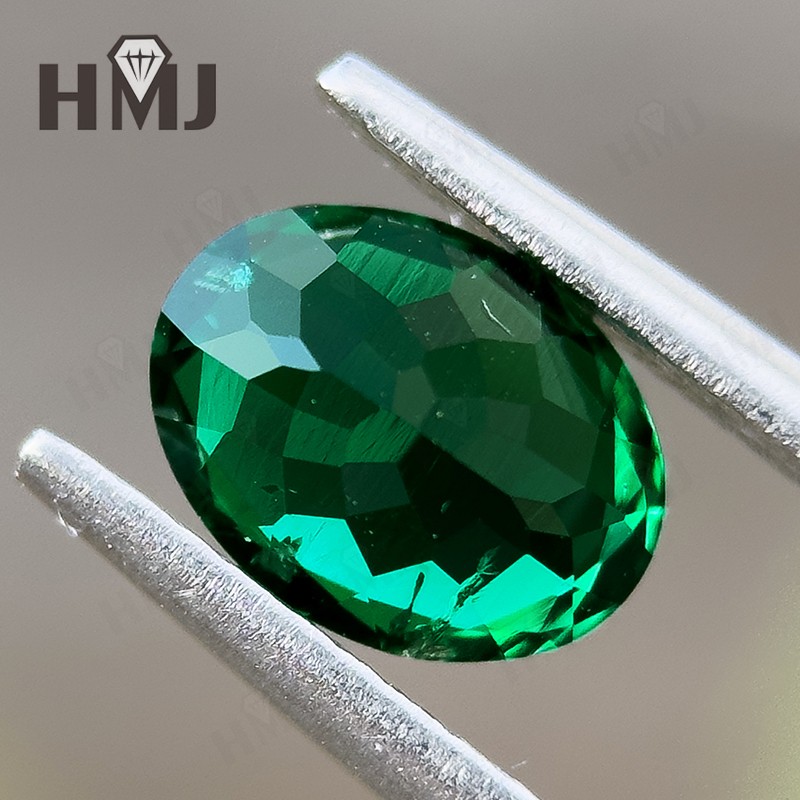 Certified Zambian Emerald Pear Cut Round Cushion Lab Grown Loose Emerald Jewelry