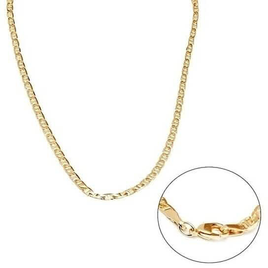 Diamond Cut Chain 18K Gold Filled Mariner Necklace 19.5″ Unisex Jewelry