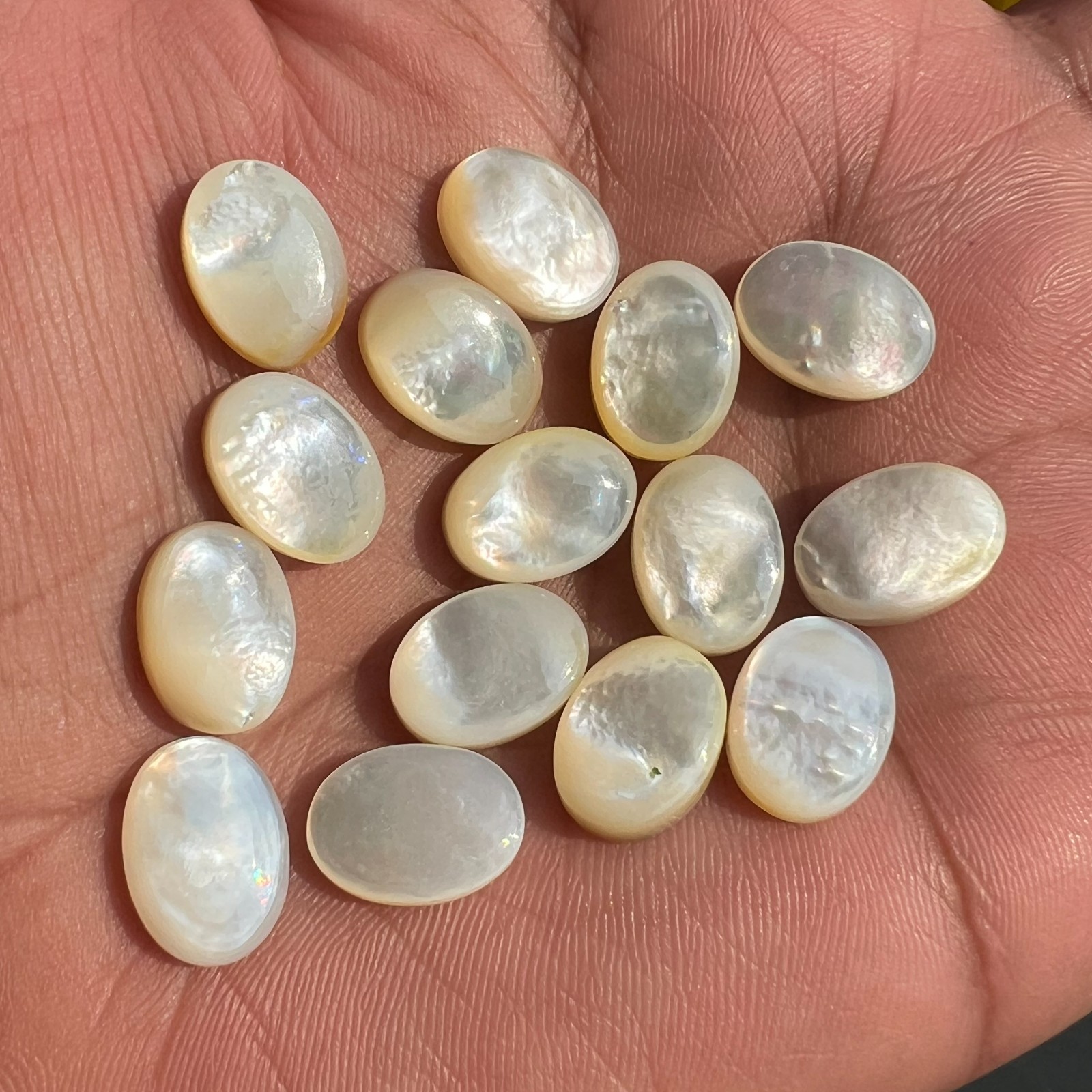 Natural Mother of Pearl Oval 5×7 mm to 15×20 mm Cabochon Loose Gemstone