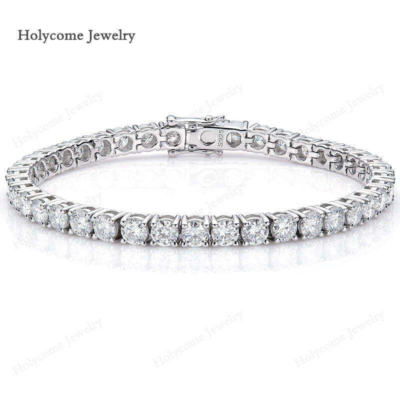 Tennis Bracelet GRA MOISSANITE Passes Tester 2-6.5mm SOLID 925 Sterling Silver