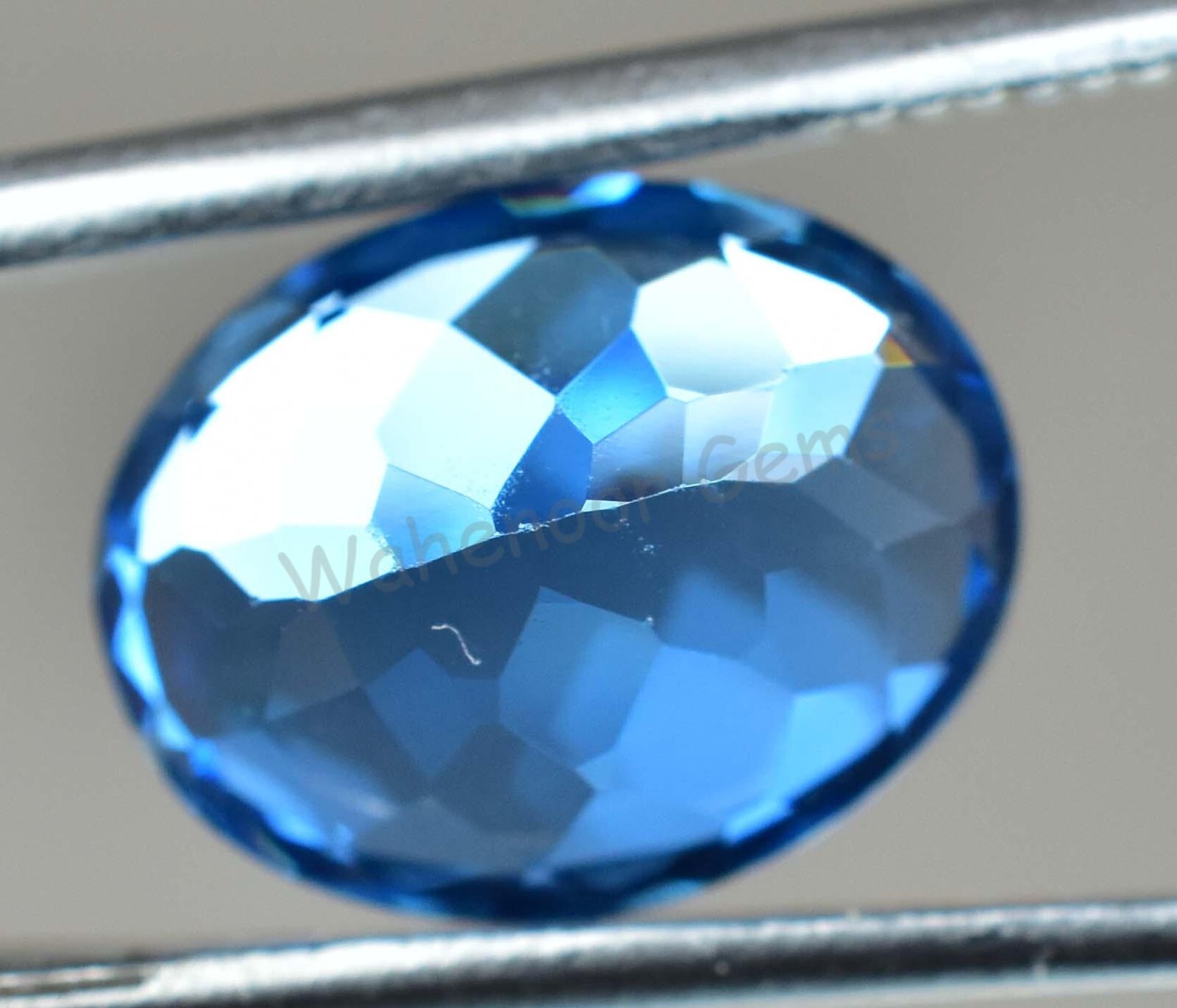 Natural Blue Zircon 9.30 Ct Oval Stunning Certified Cambodian Gemstone