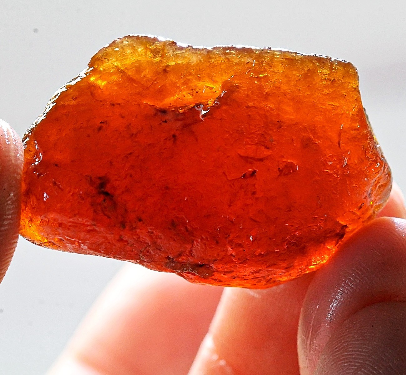 108Ct Natural Spessartine Orange Garnet Facet Rough Specimen Nigeria YFDA8