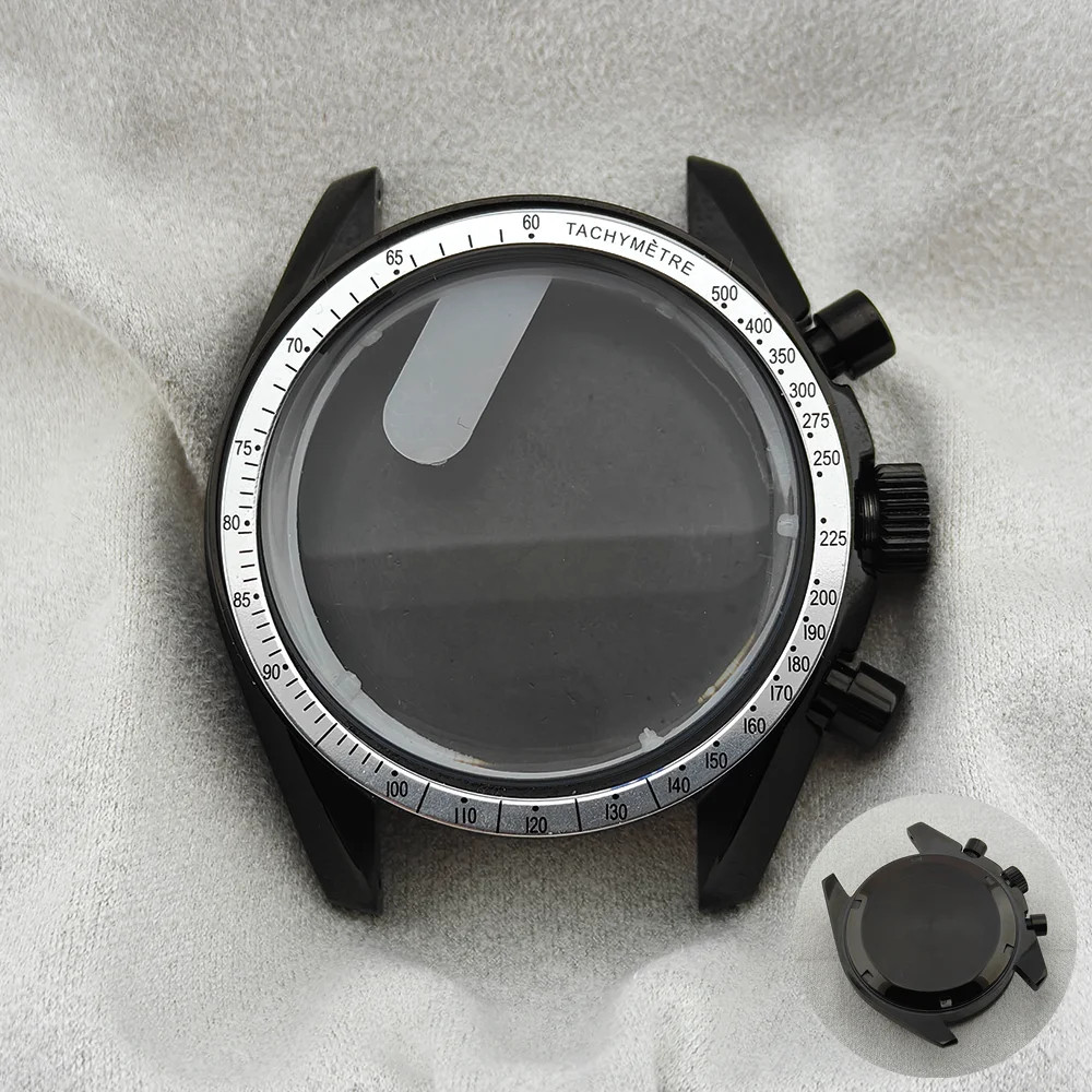 39.7mm VK63 Watch Case Metal Waterproof Moon Back Fit for 20mm Strap