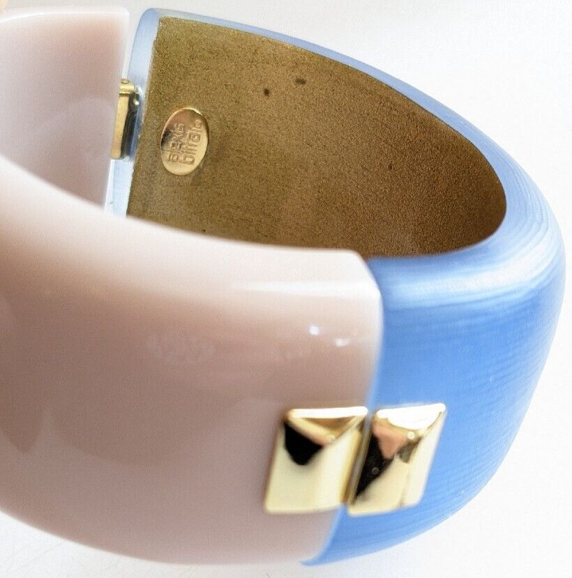 ALEXIS BITTAR Blue/Beige Cuff Bracelet