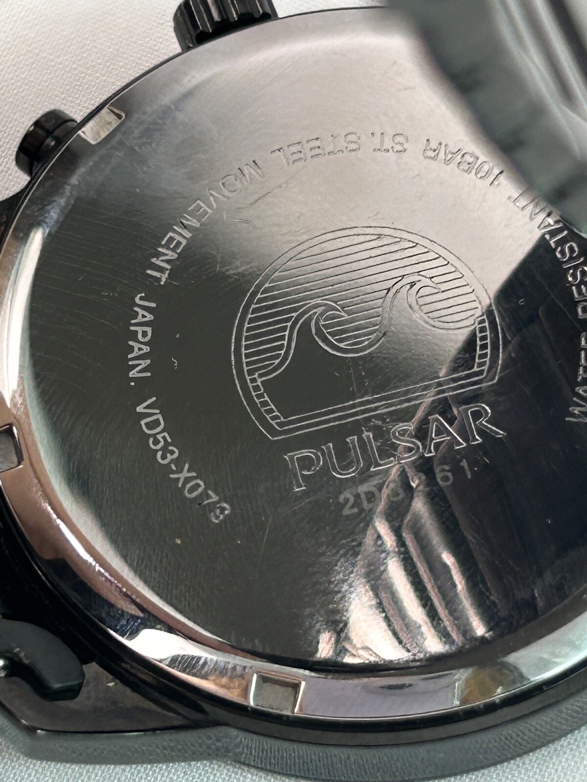 Pulsar VD53-X079 Mens Chronograph Analog Watch All Black Tone Date 44 mm