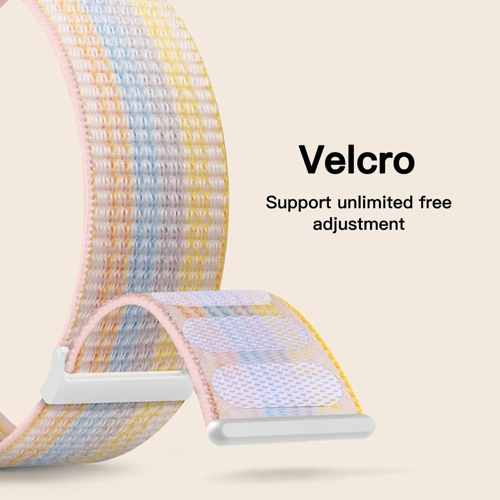 New Nylon Loop Strap Apple Watch Band 46mm 40mm Smart Belt Bracelet for Iwatch