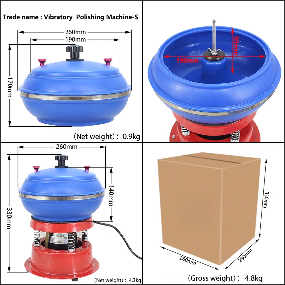 110V/220V Jewelry Vibrating Tumbler Tumbling Polishing Machine Metal Polisher