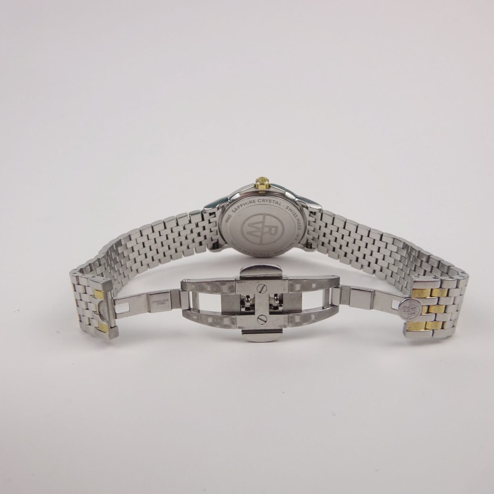 Raymond Weil Tradition 5966 Watch 2 Tone Mother of Pearl Dial Women’s